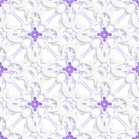 simsearch:400-07660293,k - Abstract 3d seamless background. Pattern with white and purple layers and cut out of paper effect. Fotografie stock - Microstock e Abbonamento, Codice: 400-07630825