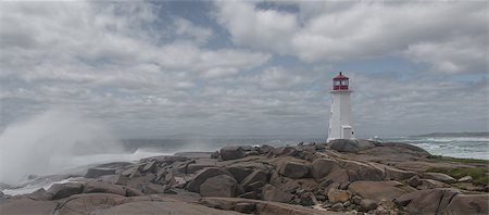 storm canada - Panorama of Peggys Cove's Lighthouse at Storm (Nova Scotia, Canada) Photographie de stock - Aubaine LD & Abonnement, Code: 400-07631076