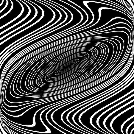 simsearch:400-07512933,k - Design monochrome whirl ellipse movement background. Abstract stripy warped twisted backdrop. Vector-art illustration Foto de stock - Super Valor sin royalties y Suscripción, Código: 400-07631179