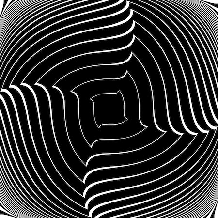 Design monochrome vortex movement illusion background. Abstract square torsion backdrop. Vector-art illustration Foto de stock - Super Valor sin royalties y Suscripción, Código: 400-07631294