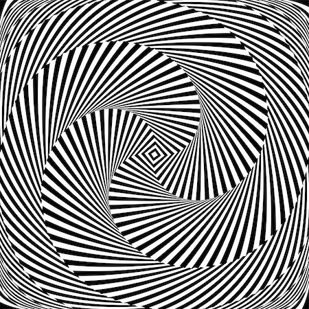 simsearch:400-07512933,k - Design monochrome vortex circular movement illusion background. Abstract striped distortion backdrop. Vector-art illustration Foto de stock - Super Valor sin royalties y Suscripción, Código: 400-07631316