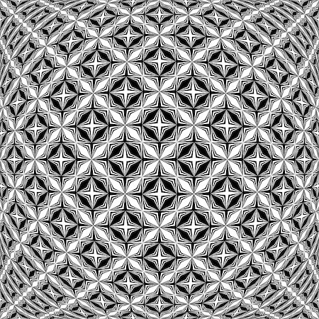 simsearch:400-07631338,k - Design monochrome warped grid pattern. Abstract latticed textured background. Vector art Stockbilder - Microstock & Abonnement, Bildnummer: 400-07631338