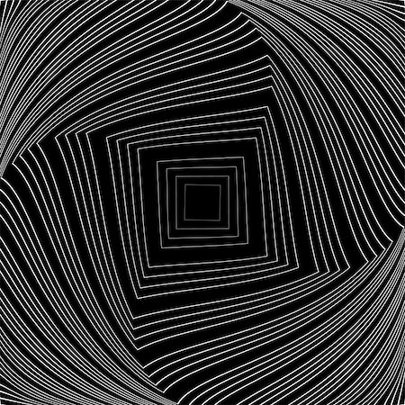 simsearch:400-07717373,k - Design monochrome vortex movement illusion background. Abstract square torsion backdrop. Vector-art illustration Foto de stock - Super Valor sin royalties y Suscripción, Código: 400-07631330