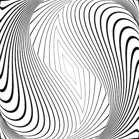 simsearch:400-07409232,k - Design monochrome vortex movement illusion background. Abstract stripy torsion backdrop. Vector-art illustration Fotografie stock - Microstock e Abbonamento, Codice: 400-07631333