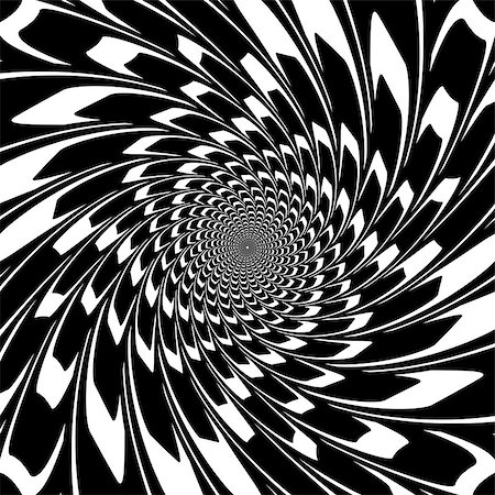 Design monochrome swirl movement illusion background. Abstract stripe torsion backdrop. Vector-art illustration Stockbilder - Microstock & Abonnement, Bildnummer: 400-07631349