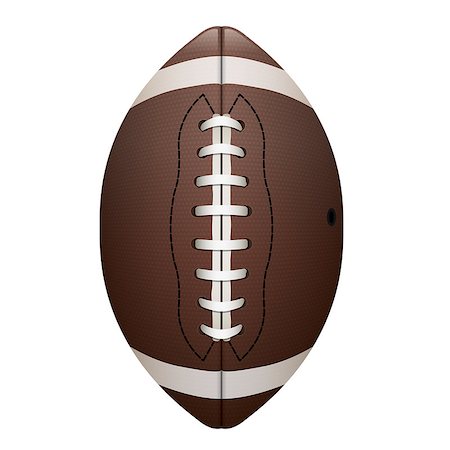 pigskin - A realistic illustration of an American football on a white background. Vector EPS 10 available. EPS file contains transparencies. Photographie de stock - Aubaine LD & Abonnement, Code: 400-07631993