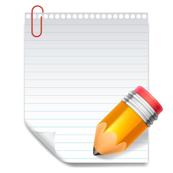 Blank paper note and pencil. Stock Photo - Royalty-Free, Artist: timurock, Image code: 400-07632043