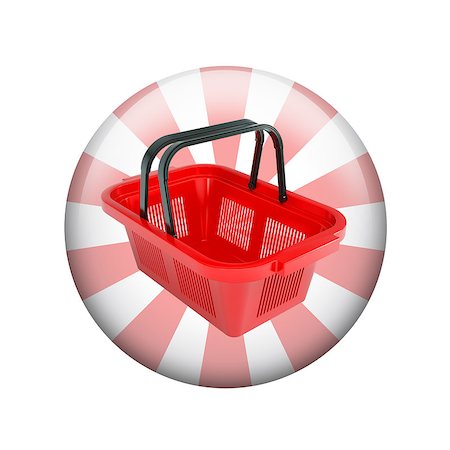 simsearch:400-07632086,k - Shopping basket. Spherical glossy button. Web element Stock Photo - Budget Royalty-Free & Subscription, Code: 400-07632068