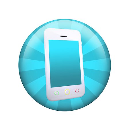 simsearch:400-07558184,k - White smart phone. Spherical glossy button. Web element Stock Photo - Budget Royalty-Free & Subscription, Code: 400-07632104