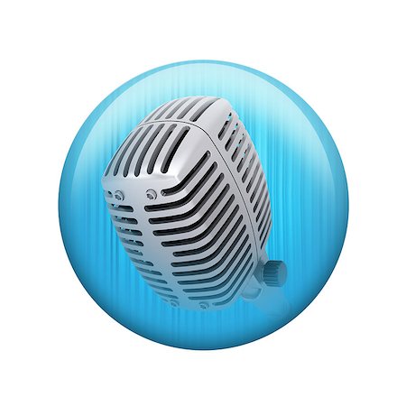simsearch:400-07558184,k - Old microphone. Spherical glossy button. Web element Stock Photo - Budget Royalty-Free & Subscription, Code: 400-07632102
