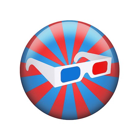 simsearch:400-07632086,k - Stereo glasses. Spherical glossy button. Web element Stock Photo - Budget Royalty-Free & Subscription, Code: 400-07632126