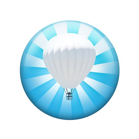 simsearch:400-07632086,k - Hot air balloon. Spherical glossy button. Web element Stock Photo - Budget Royalty-Free & Subscription, Code: 400-07632128