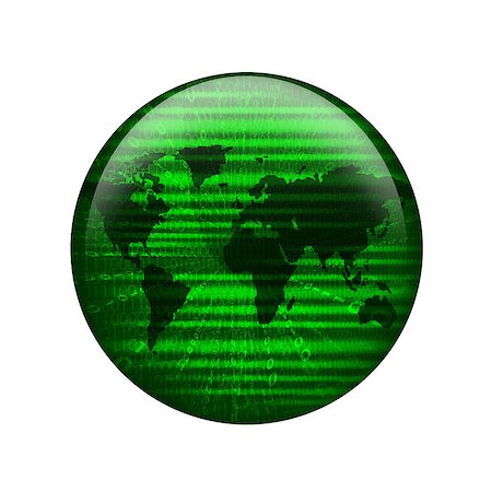 simsearch:400-07632086,k - Glowing figures and world map. Spherical glossy button. Web element Stock Photo - Budget Royalty-Free & Subscription, Code: 400-07632147