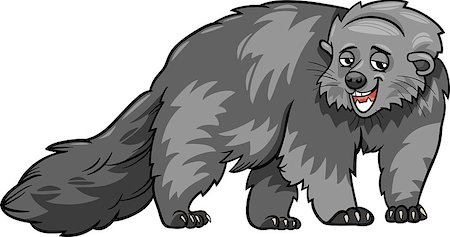 Cartoon Illustration of Funny Bearcat Wild Animal Stock Photo - Budget Royalty-Free & Subscription, Code: 400-07632691