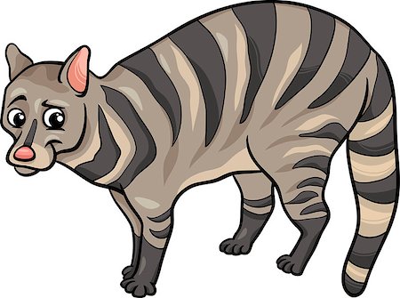 simsearch:400-07618259,k - Cartoon Illustration of Cute Civet Wild Animal Stockbilder - Microstock & Abonnement, Bildnummer: 400-07632693