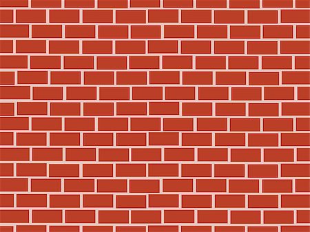 simsearch:400-04875459,k - Red brick wall seamless Vector illustration background Photographie de stock - Aubaine LD & Abonnement, Code: 400-07632791