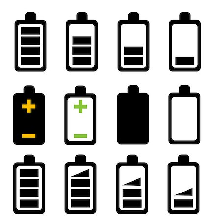 recharging batteries symbol - Battery icon Photographie de stock - Aubaine LD & Abonnement, Code: 400-07632801