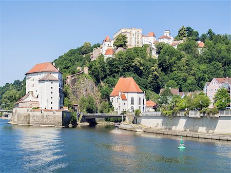 passau - Image of Veste Oberaus in Passau with river Danube and Ilz, Germany Fotografie stock - Microstock e Abbonamento, Codice: 400-07632824