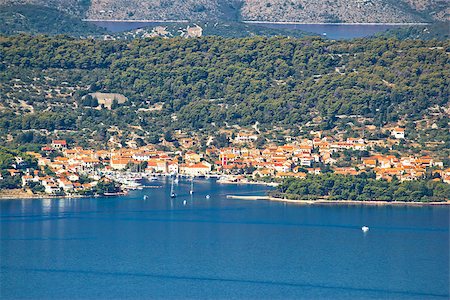simsearch:400-07633210,k - Veli Iz aerial waterfront view, Dalmatia, Croatia Stock Photo - Budget Royalty-Free & Subscription, Code: 400-07633209