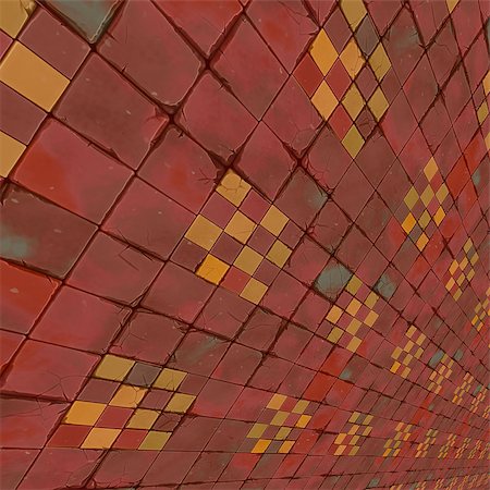 Abstract distorted colorful grunge checkered background. Stock Photo - Budget Royalty-Free & Subscription, Code: 400-07633626