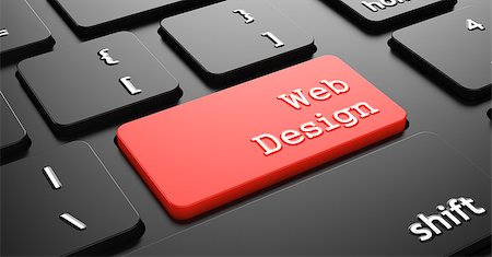 Web Design on Red Keyboard Button Enter on Black Computer Keyboard. Stock Photo - Budget Royalty-Free & Subscription, Code: 400-07657288