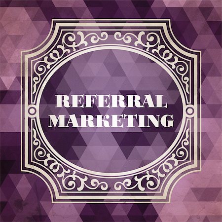 simsearch:400-07045079,k - Referral Marketing Concept. Vintage design. Purple Background made of Triangles. Stock Photo - Budget Royalty-Free & Subscription, Code: 400-07657295