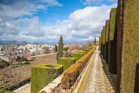 simsearch:400-07123647,k - Gardens of La Alhambra in Granada, Spain Stock Photo - Budget Royalty-Free & Subscription, Code: 400-07658140