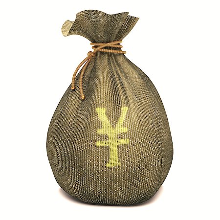 simsearch:400-07215779,k - Bag full of money with sign of Yen. Clipping path included. Photographie de stock - Aubaine LD & Abonnement, Code: 400-07658163