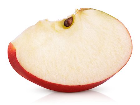 simsearch:400-08530181,k - Red apple slice isolated on white background Stock Photo - Budget Royalty-Free & Subscription, Code: 400-07658719