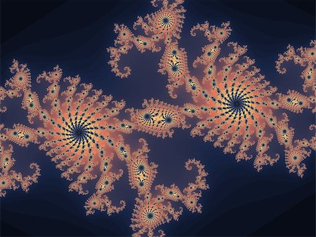 simsearch:400-07656707,k - Digital computer graphic - rendering patterned fractal background with spirals for design. Stock Photo - Budget Royalty-Free & Subscription, Code: 400-07659896