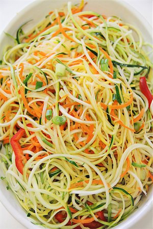 shot of vegetable noodles closeup vertical Stock Photo - Budget Royalty-Free & Subscription, Code: 400-07659996