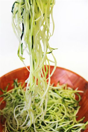 shot of Zucchini noodles in a bowl vertical Stock Photo - Budget Royalty-Free & Subscription, Code: 400-07659997