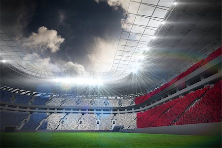 simsearch:400-07665266,k - Digitally generated france national flag against football stadium with fans in white Stock Photo - Budget Royalty-Free & Subscription, Code: 400-07665933