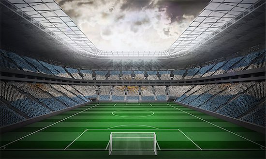 Argentinian flag against football stadium Stock Photo - Royalty-Free, Artist: 4774344sean, Image code: 400-07665984