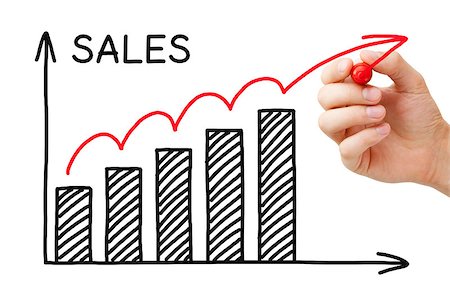 simsearch:400-06569612,k - Hand drawing Sales Growth Graph with marker on transparent wipe board. Photographie de stock - Aubaine LD & Abonnement, Code: 400-07666329