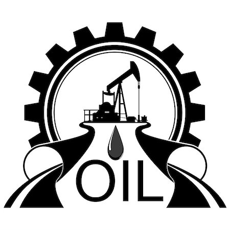 Icon oil industry. Illustration on white background. Stock Photo - Budget Royalty-Free & Subscription, Code: 400-07666866