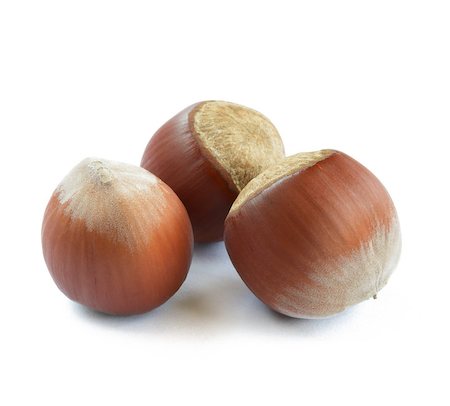 simsearch:400-06520688,k - Closeup image of Hazelnuts Isolated on the White Background Stock Photo - Budget Royalty-Free & Subscription, Code: 400-07667212