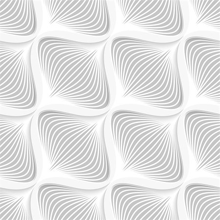 Abstract 3d geometrical seamless background. White diagonal wavy net layered pattern with cut out of paper effect. Stock Photo - Budget Royalty-Free & Subscription, Code: 400-07667296