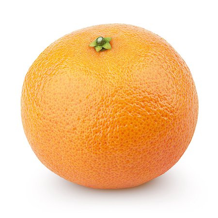 Single Mandarin Orange (Tangerine) - citrus fruit isolated on white with clipping path Photographie de stock - Aubaine LD & Abonnement, Code: 400-07667676