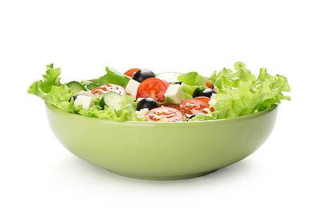 simsearch:400-06391350,k - fresh vegetable salad isolated on white background Photographie de stock - Aubaine LD & Abonnement, Code: 400-07667902