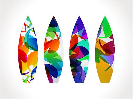 simsearch:400-04118162,k - abstract colorful surf board vector illustration Stock Photo - Budget Royalty-Free & Subscription, Code: 400-07668669