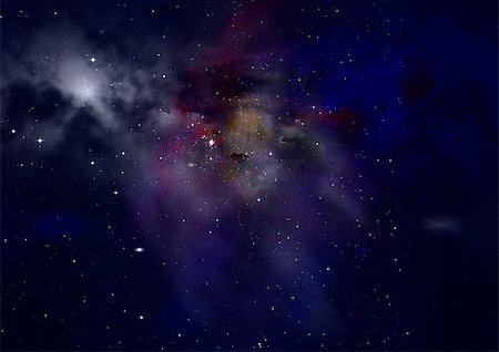 simsearch:400-08430000,k - Star field in space, a nebulae and a gas congestion. Stockbilder - Microstock & Abonnement, Bildnummer: 400-07668885