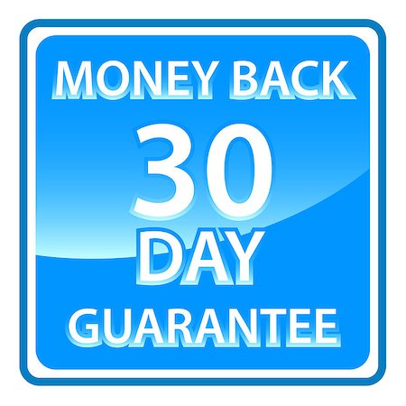 30 days money back guarantee label. Vector illustration Stock Photo - Budget Royalty-Free & Subscription, Code: 400-07669210