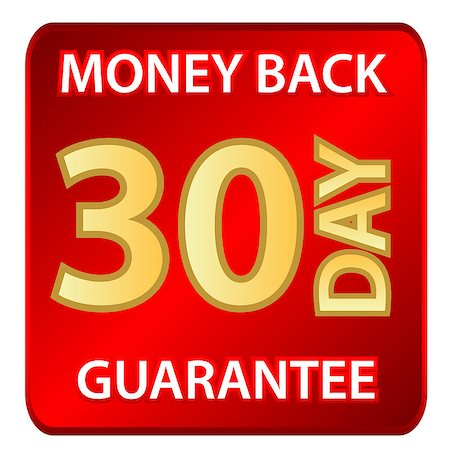 30 days money back guarantee label. Vector illustration Stockbilder - Microstock & Abonnement, Bildnummer: 400-07669222