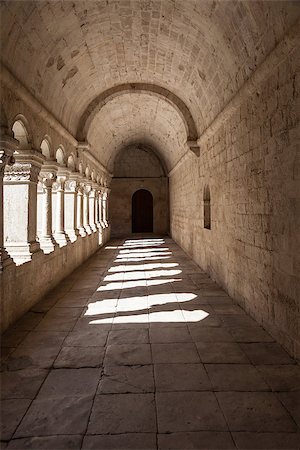 empty cathedrals europe - France, Provence. Senanque Abbey corridor detail. More than 800 years of history in this picture. Stock Photo - Budget Royalty-Free & Subscription, Code: 400-07669571