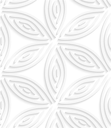 simsearch:400-07666215,k - Abstract 3d geometrical seamless background. White geometrical flower like shapes with cut out of paper effect. Stock Photo - Budget Royalty-Free & Subscription, Code: 400-07669609