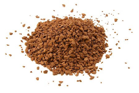 Heap of instant coffee granules, isolated on a white background Stock Photo - Budget Royalty-Free & Subscription, Code: 400-07669836