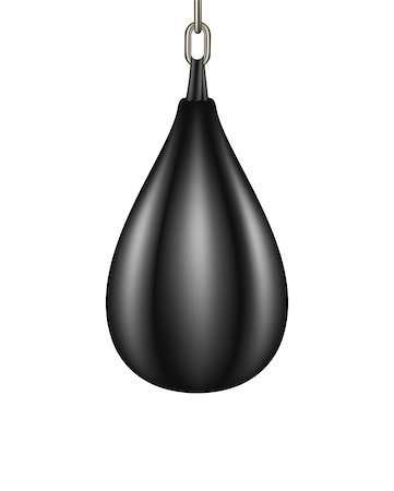 Punching bag for boxing on white background Stock Photo - Budget Royalty-Free & Subscription, Code: 400-07669831