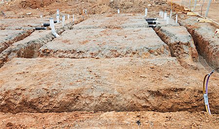 dig up - construction site preparation for the house foundation Stock Photo - Budget Royalty-Free & Subscription, Code: 400-07660021