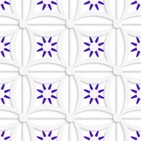 simsearch:400-07660280,k - Abstract 3d seamless background. Geometric white pattern with layered purple flowers and cut out of paper effect. Photographie de stock - Aubaine LD & Abonnement, Code: 400-07660238
